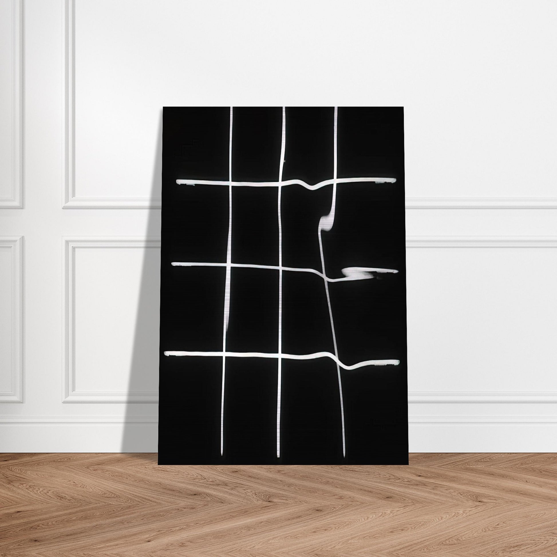 Reflections in water deformed by the spectator - 1964 - Francois Morellet Brushed Aluminum Print - 70x100 cm / 28x40 inches | Francois Morellet Aluminum Print | Francois Morellet Prints