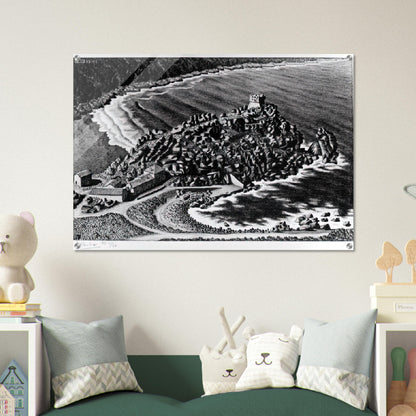 GULF OF PORTO CORSICA DECEMBER 1933 1933 - MC Escher Acrylic Print - 70x100 cm / 28x40″ inches | MC Escher Wall Art | MC Escher Prints