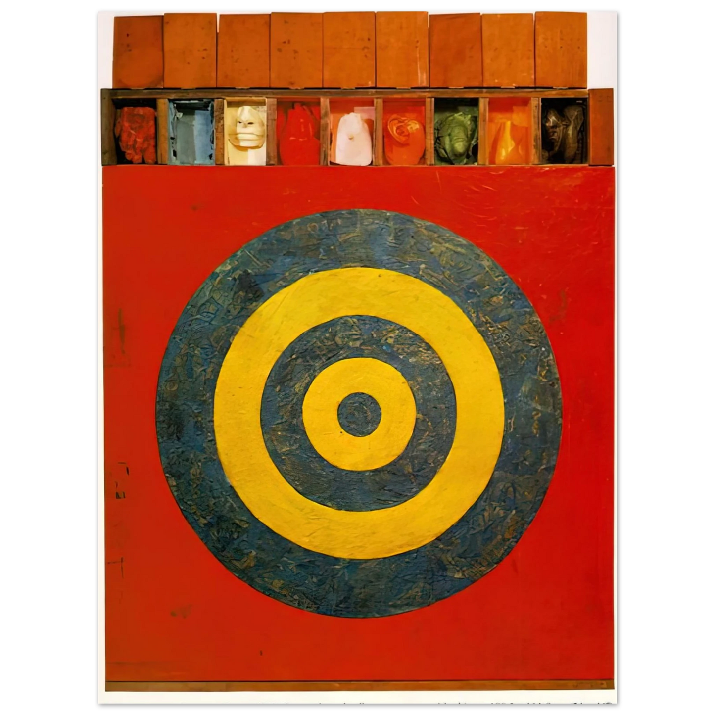 Jasper Johns - TARGET WITH PLASTER CASTS 1955  75x100 cm / 30x40inches Fine Art Poster