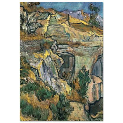 Entrance to a Quarry near Saint Remy - Vincent van Gogh Brushed Aluminum Print - 70x100 cm / 28x40 inches | Vincent van Gogh Aluminum Print | Vincent van Gogh Prints
