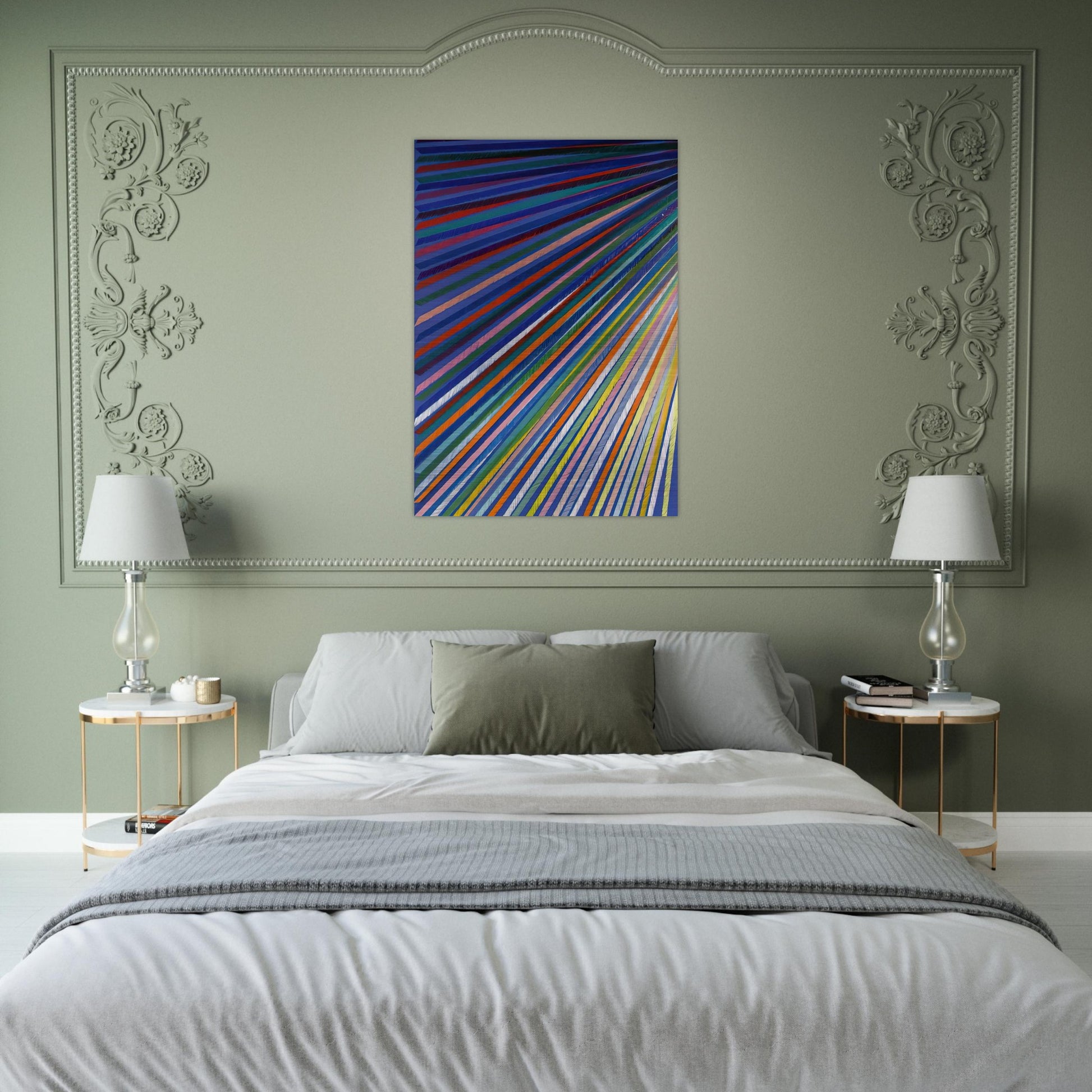 Apex - 1984 - Piero Dorazio Brushed Aluminum Print - 70x100 cm / 28x40 inches | Piero Dorazio Aluminum Print | Piero Dorazio Prints