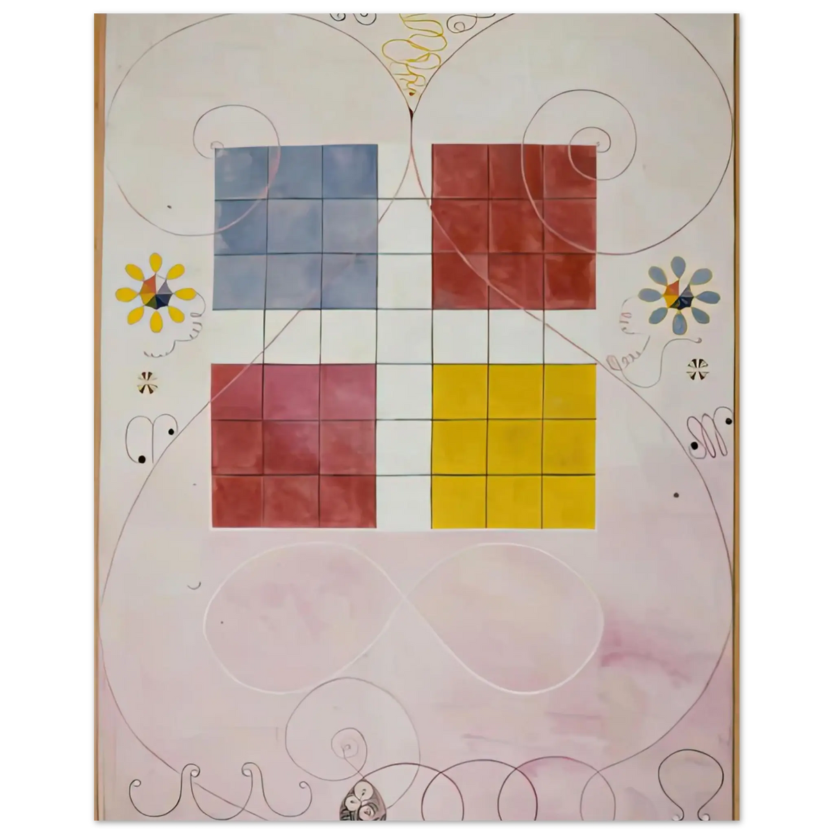 Hilma af Klint - DE TIO ST RSTA N 10 ALDERDOMEN 1907 Wall art - 30x40 cm / 12x16 Inches - Fine Art Poster - -