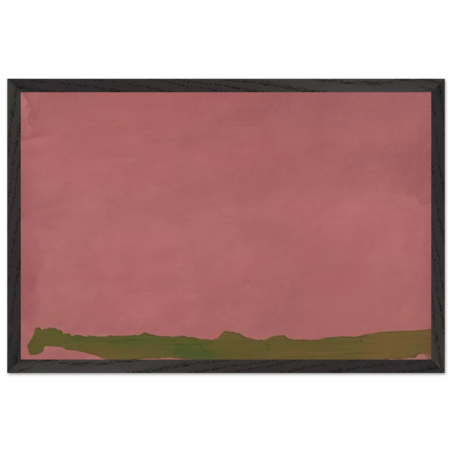 Helen Frankenthaler - Green Likes Mauve - 1970 Wall art - 20x25 cm / 8x10 Inches - Premium Wooden Framed Poster With Fine Art Paper - Black frame