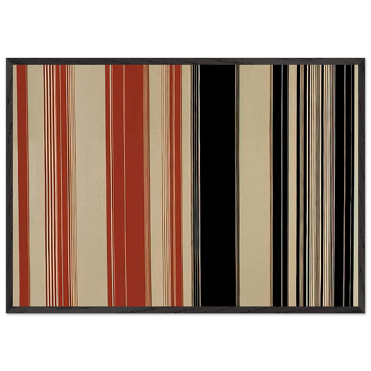 Algeria - 1982 - Gene Davis 70x100 cm / 28x40 inches Framed Art Print – Black Wooden Frame