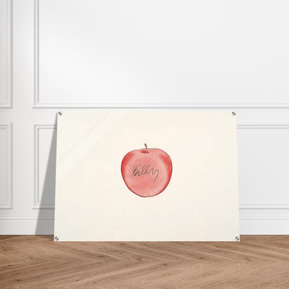 Red Apple - 1996 - Billy Apple Acrylic Print - 70x100 cm / 28x40″ inches | Billy Apple Wall Art | Billy Apple Prints