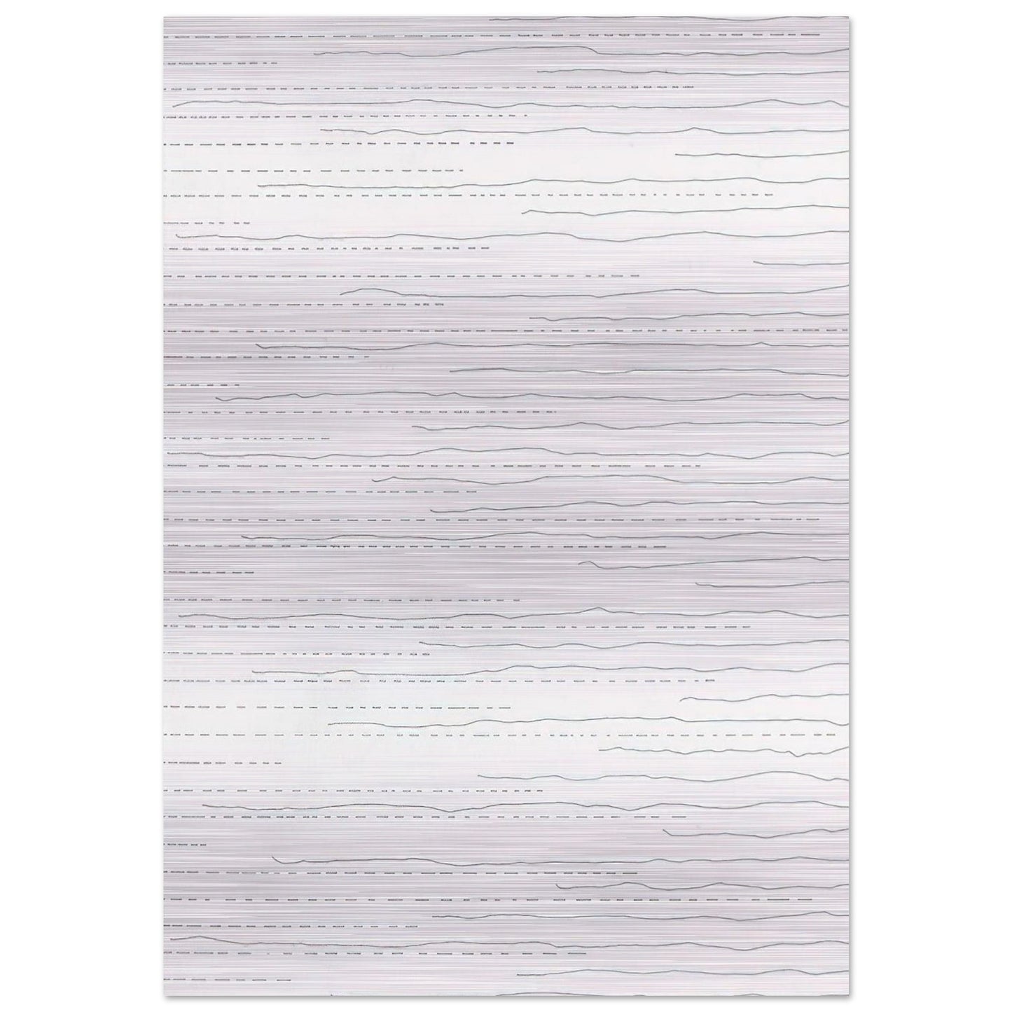 Alternate Not-Straight Lines From the Right Side and Broken Lines From the Left Side of Random Length - Sol LeWitt Brushed Aluminum Print - 70x100 cm / 28x40 inches | Sol LeWitt Aluminum Print | Sol LeWitt Prints