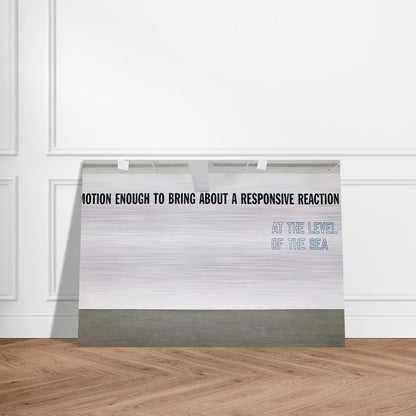 Motion Enough to Bring About... - 2008 - Lawrence Weiner Brushed Aluminum Print - 70x100 cm / 28x40 inches | Lawrence Weiner Aluminum Print | Lawrence Weiner Prints