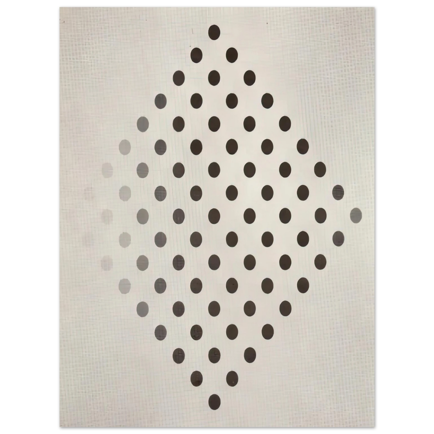 Bridget Riley - BLACK TO WHITE DISKS 1952  75x100 cm / 30x40inches Fine Art Poster