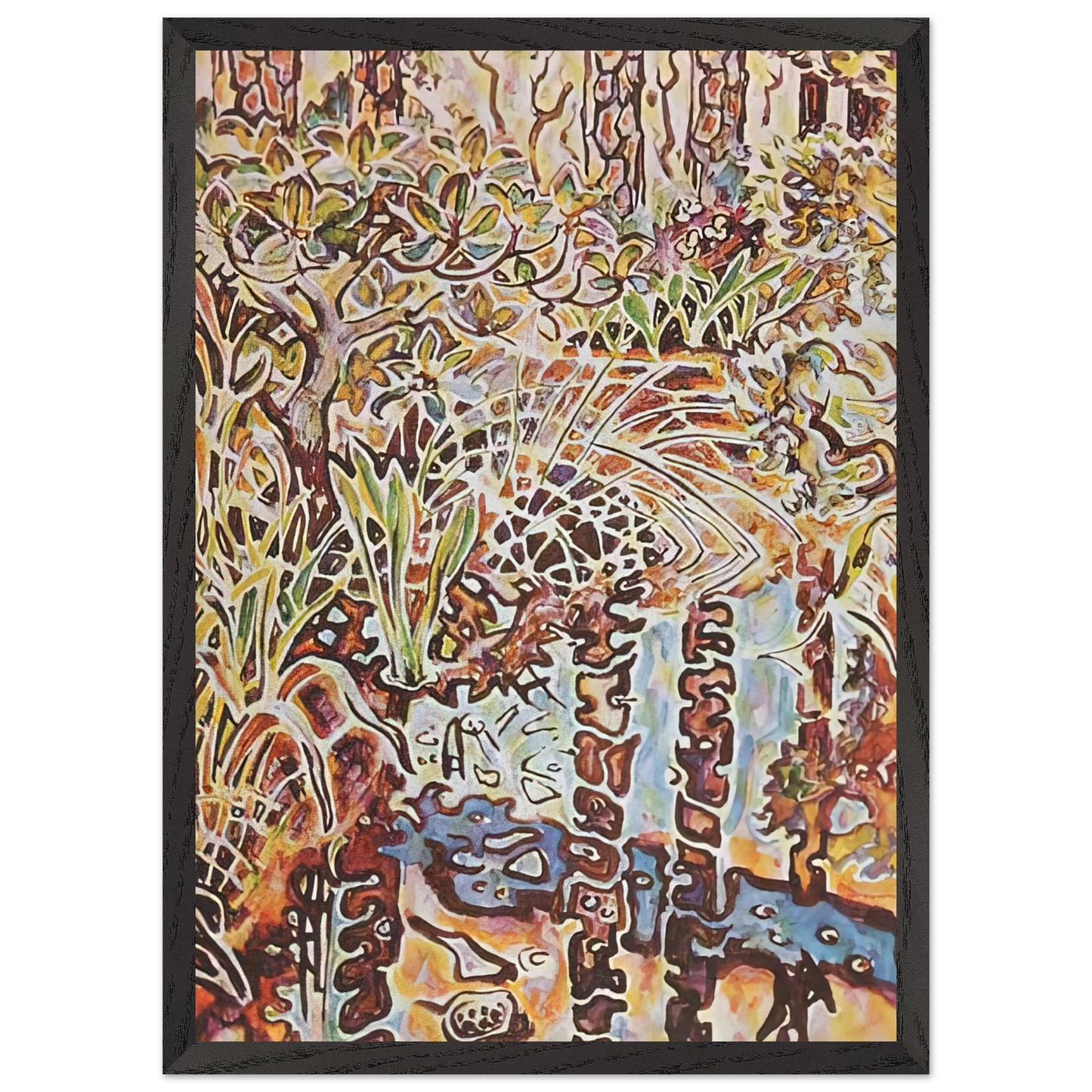 Walter Inglis Anderson - Walter Anderson Wall art - 28x43  cm / XL (11x17 inches) - Premium Wooden Framed Poster With Fine Art Paper-canvas - White frame