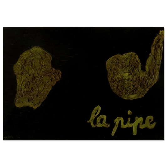 THE PIPE 1927 - Rene Magritte Brushed Aluminum Print - 70x100 cm / 28x40 inches | Rene Magritte Aluminum Print | Rene Magritte Prints