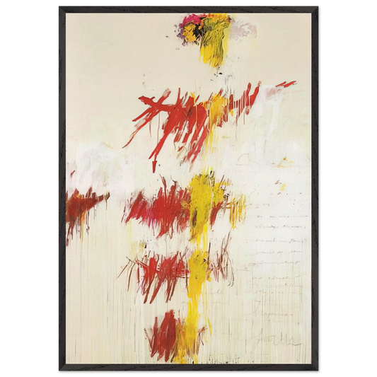 Quattro Stagioni II Primavera - Cy Twombly 70x100 cm / 28x40 inches Framed Art Print – Black Wooden Frame