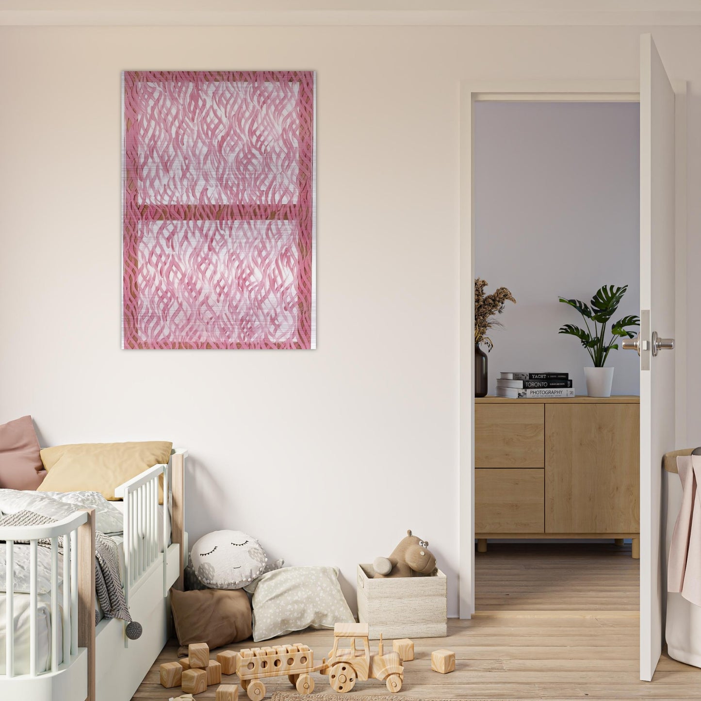 Segni rosa - 1967 - Carla Accardi Brushed Aluminum Print - 70x100 cm / 28x40 inches | Carla Accardi Aluminum Print | Carla Accardi Prints