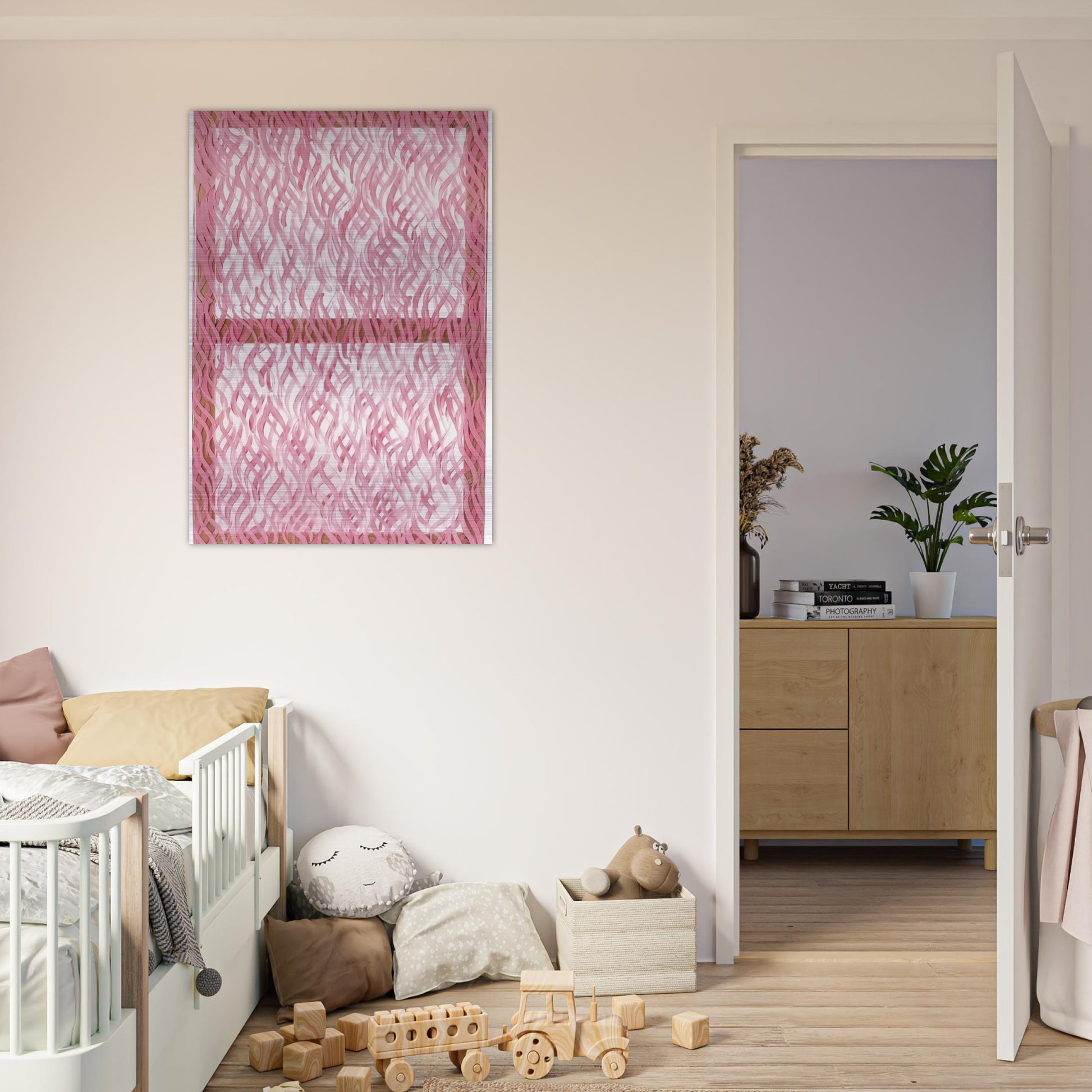 Segni rosa - 1967 - Carla Accardi Brushed Aluminum Print - 70x100 cm / 28x40 inches | Carla Accardi Aluminum Print | Carla Accardi Prints