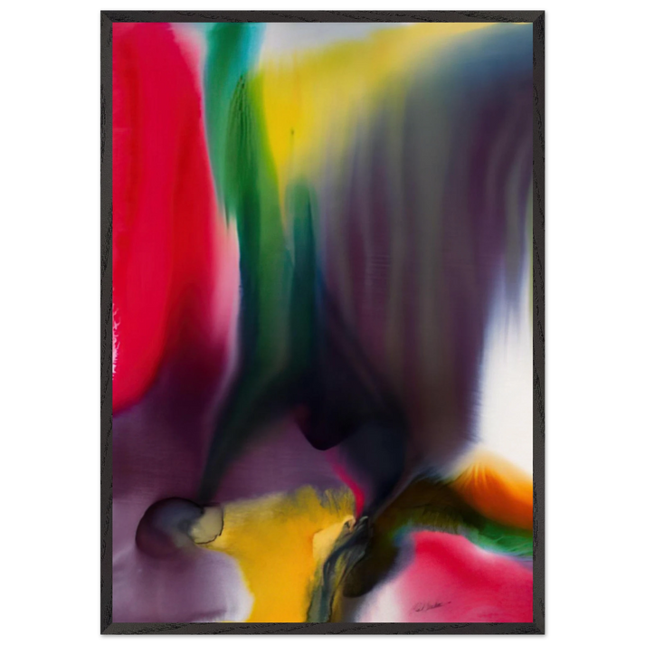 Phenomena Agate Bridge - Paul Jenkins 70x100 cm / 28x40 inches Framed Art Print – Black Wooden Frame