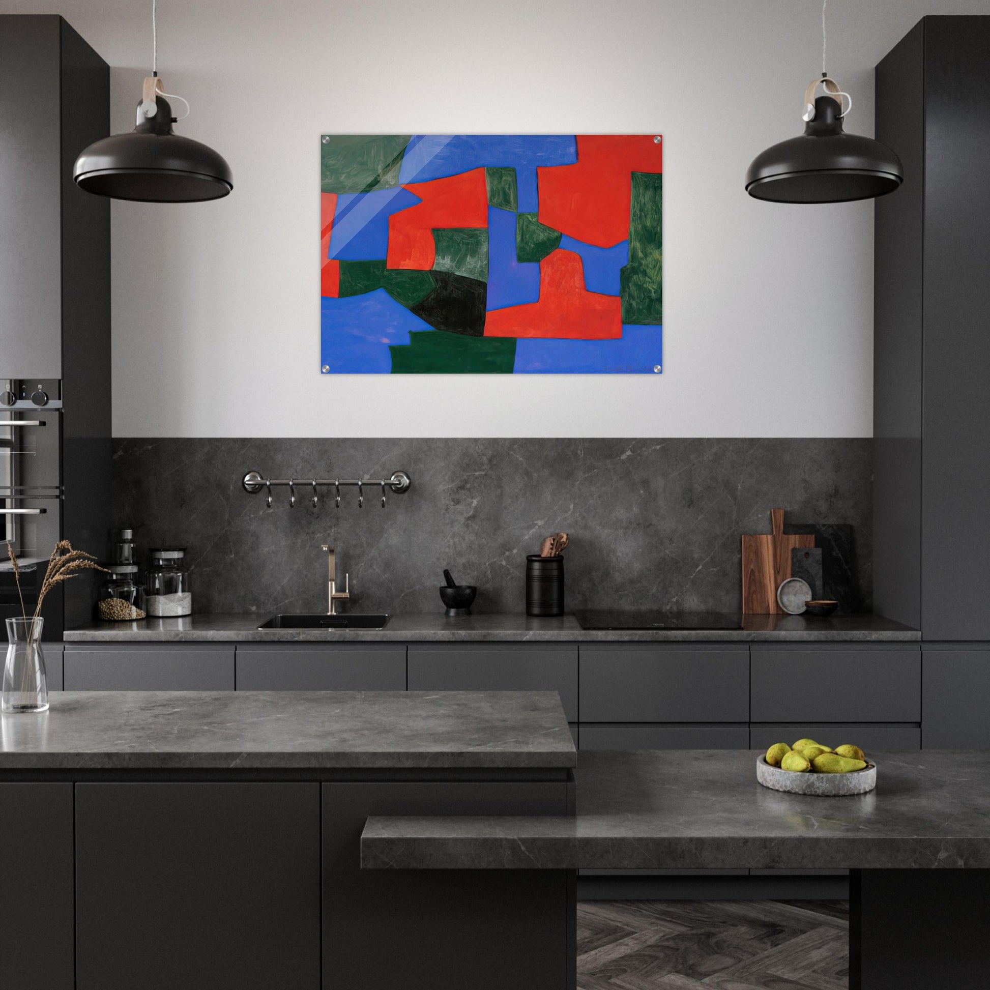 Composition abstraite - 1959 - Serge Poliakoff Acrylic Print - 70x100 cm / 28x40″ inches | Serge Poliakoff Wall Art | Serge Poliakoff Prints