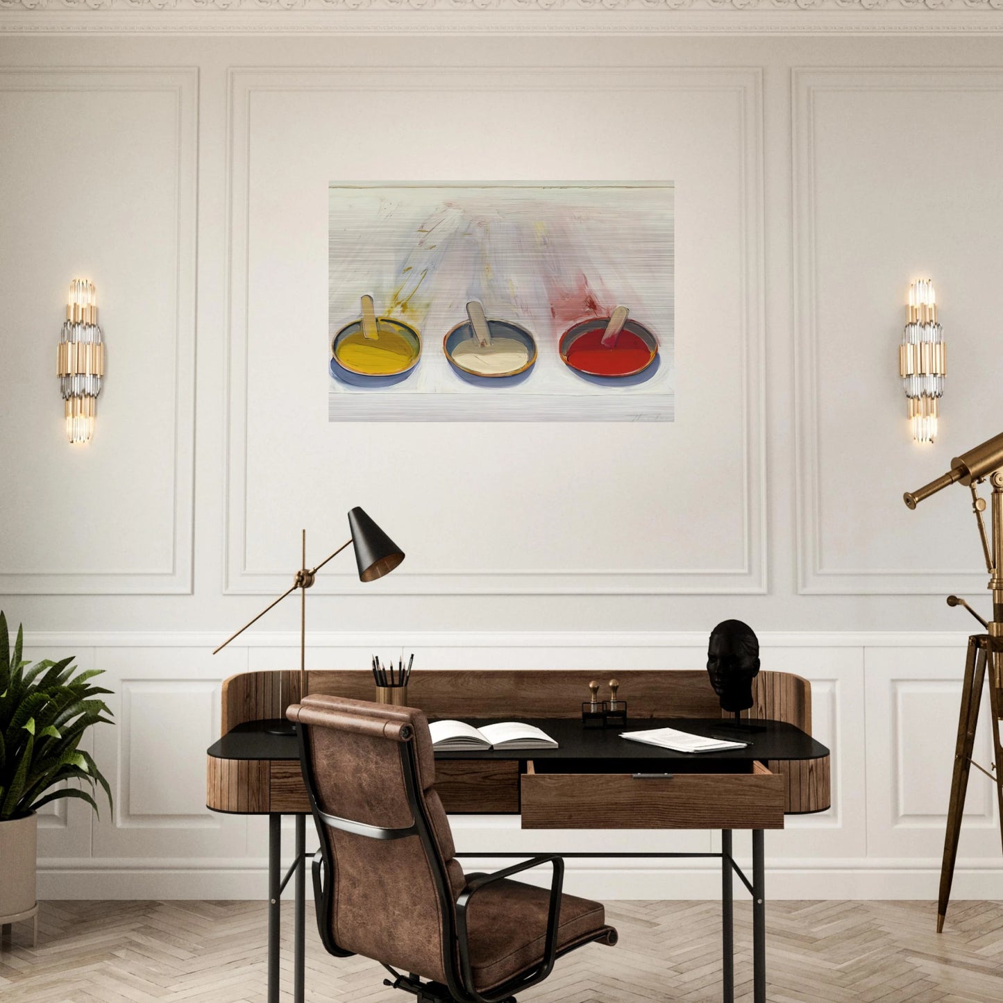 Dressing Wells - 1961 - Wayne Thiebaud Brushed Aluminum Print - 70x100 cm / 28x40 inches | Wayne Thiebaud Aluminum Print | Wayne Thiebaud Prints