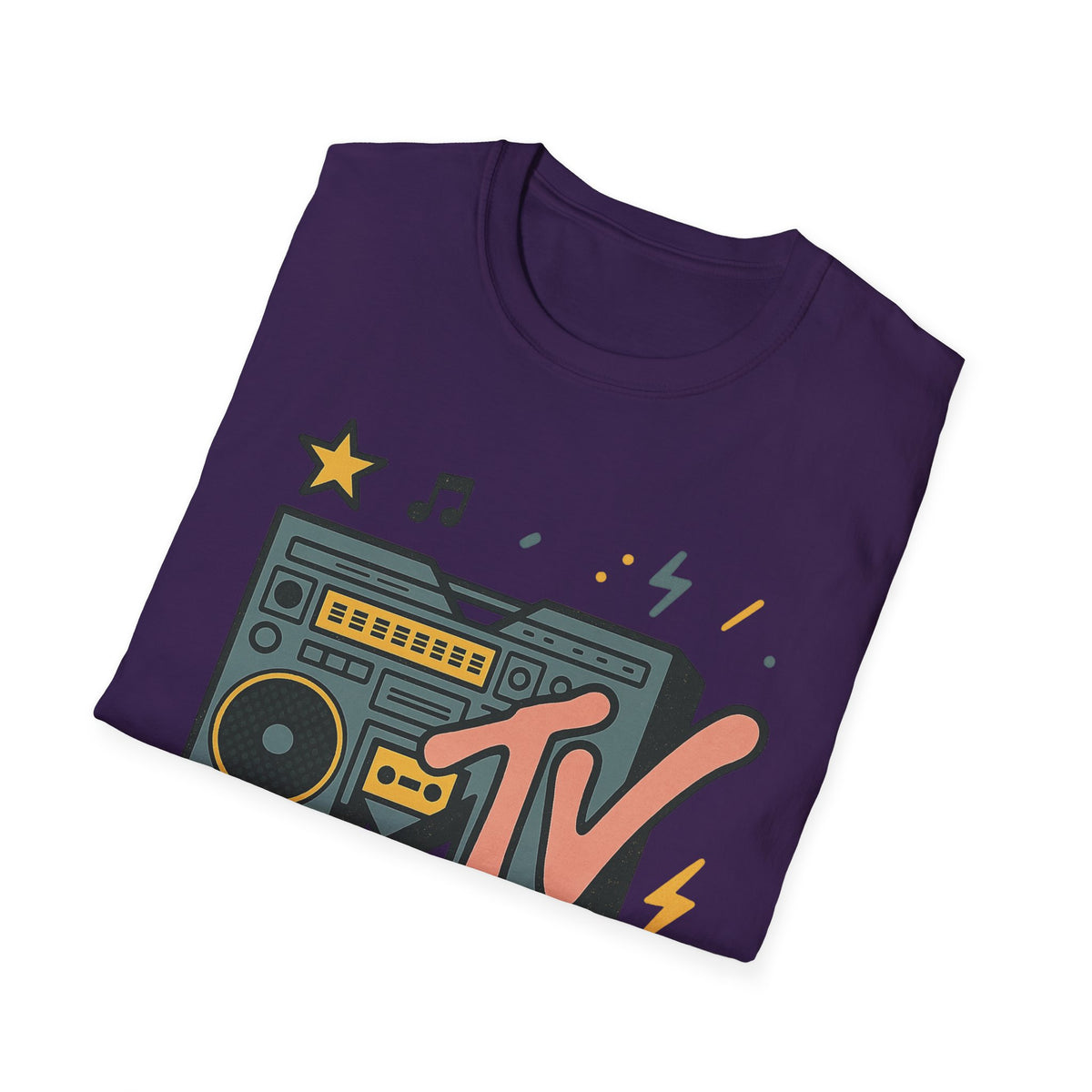 Retro MTV Vintage Luipaardprint Muziek Televisie Grafisch T-shirt 80s 90s Throwback Unisex Band Shirt Dierenprint Rockstijl T-Shirt