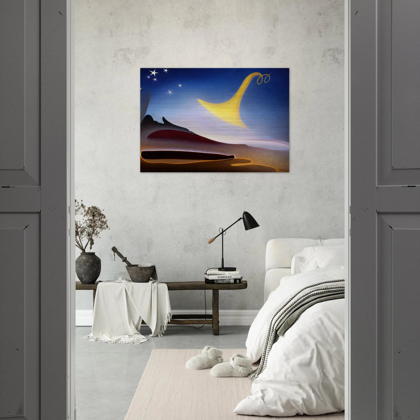 Awakening Memory of Father - 1943 - Agnes Lawrence Pelton Brushed Aluminum Print - 70x100 cm / 28x40 inches | Agnes Lawrence Pelton Aluminum Print | Agnes Lawrence Pelton Prints