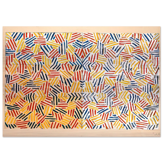 CORPSE AND MIRROR 1969 2 - Jasper Johns Brushed Aluminum Print - 70x100 cm / 28x40 inches | Jasper Johns Aluminum Print | Jasper Johns Prints