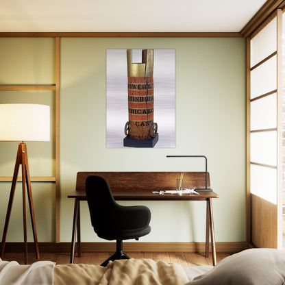 Bob's Column - Robert Indiana Brushed Aluminum Print - 70x100 cm / 28x40 inches | Robert Indiana Aluminum Print | Robert Indiana Prints
