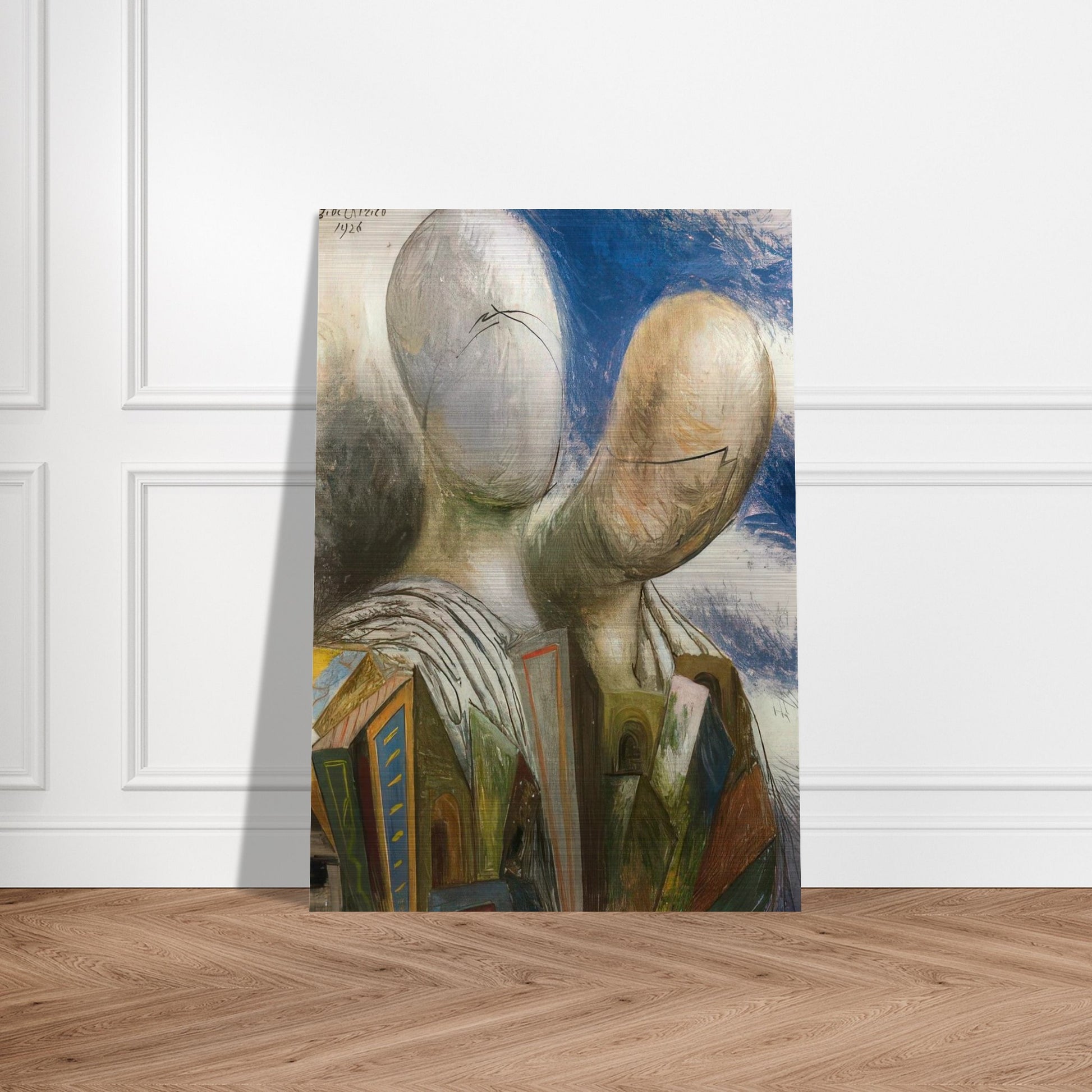 THE SPOUSES 1926 - Giorgio de Chirico Brushed Aluminum Print - 70x100 cm / 28x40 inches | Giorgio de Chirico Aluminum Print | Giorgio de Chirico Prints