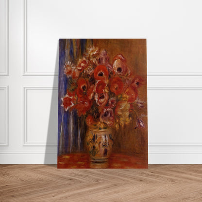 Vase of Tulips and Anemones - Pierre-Auguste Renoir Brushed Aluminum Print - 70x100 cm / 28x40 inches | Pierre-Auguste Renoir Aluminum Print | Pierre-Auguste Renoir Prints