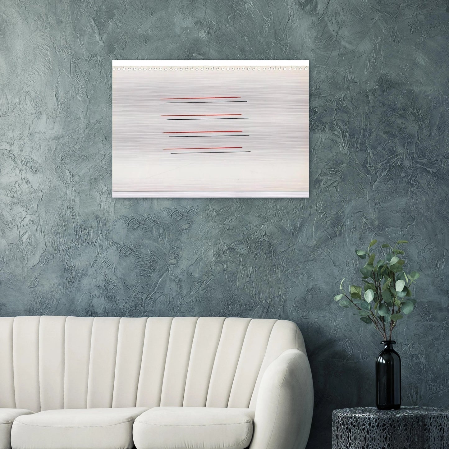 Untitled - 1971 - Fred Sandback Brushed Aluminum Print - 70x100 cm / 28x40 inches | Fred Sandback Aluminum Print | Fred Sandback Prints