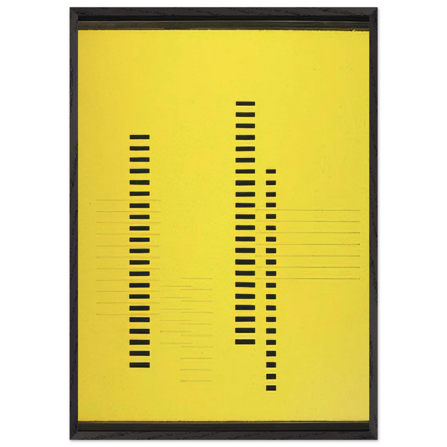 SKYSCRAPERS ON TRANSPARENT YELLOW 1929 - Josef Albers 70x100 cm / 28x40 inches Framed Art Print – Black Wooden Frame