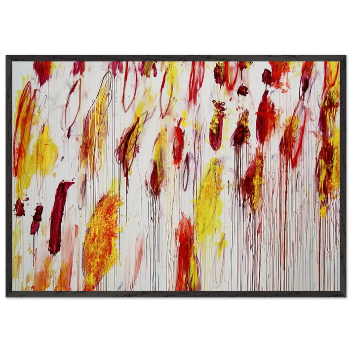 Lepanto Part IV - Cy Twombly 70x100 cm / 28x40 inches Framed Art Print – Black Wooden Frame