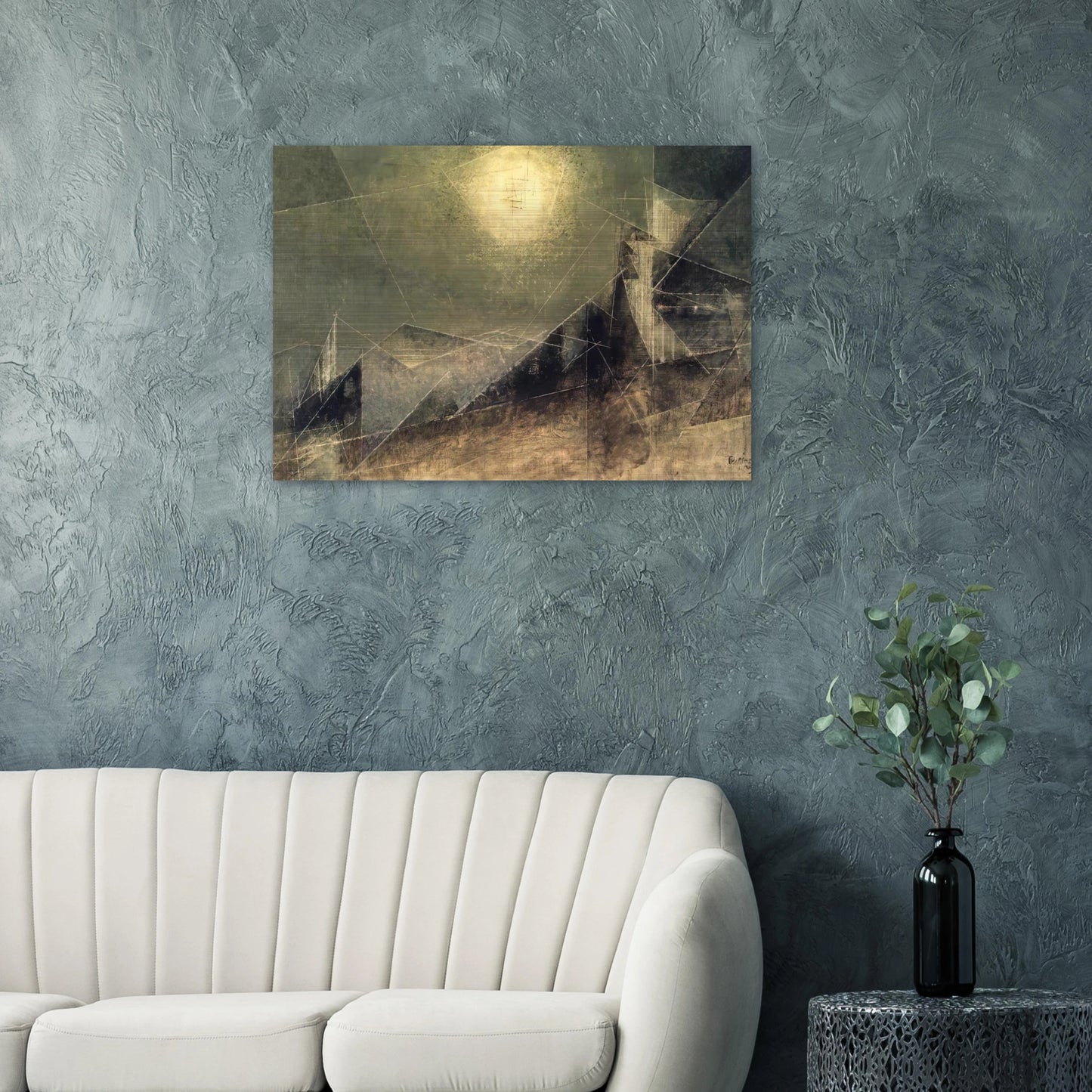 LUNAR WEB 1951 - Lyonel Feininger Brushed Aluminum Print - 70x100 cm / 28x40 inches | Lyonel Feininger Aluminum Print | Lyonel Feininger Prints