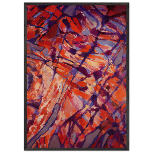 Terre assoiffee I - 1966 - Alfred Manessier 70x100 cm / 28x40 inches Framed Art Print – Black Wooden Frame