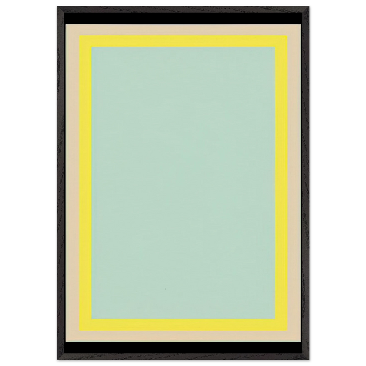 Series Painting 10 - 1966 - Ronnie Landfield 70x100 cm / 28x40 inches Framed Art Print – Black Wooden Frame