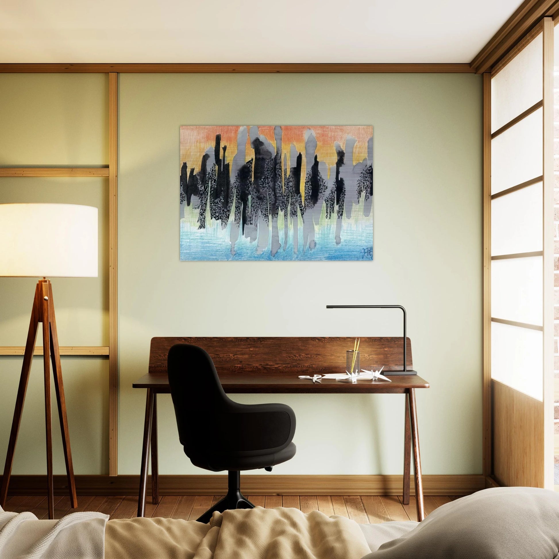 Flames - 1961 - Johannes Itten Brushed Aluminum Print - 70x100 cm / 28x40 inches | Johannes Itten Aluminum Print | Johannes Itten Prints