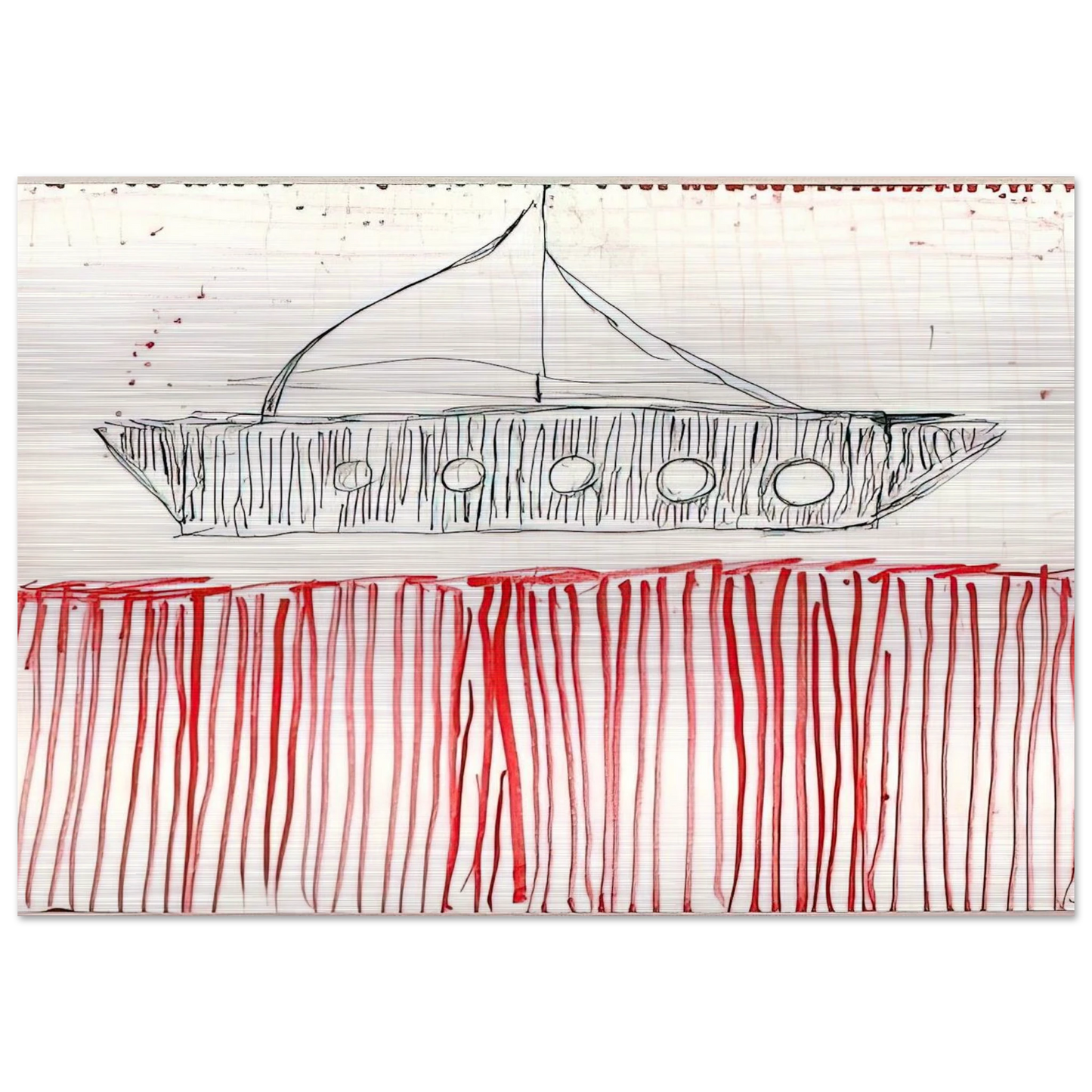 BE CALME OCTOBER 1ST 31ST 2004 0 - Louise Bourgeois Brushed Aluminum Print - 70x100 cm / 28x40 inches | Louise Bourgeois Aluminum Print | Louise Bourgeois Prints