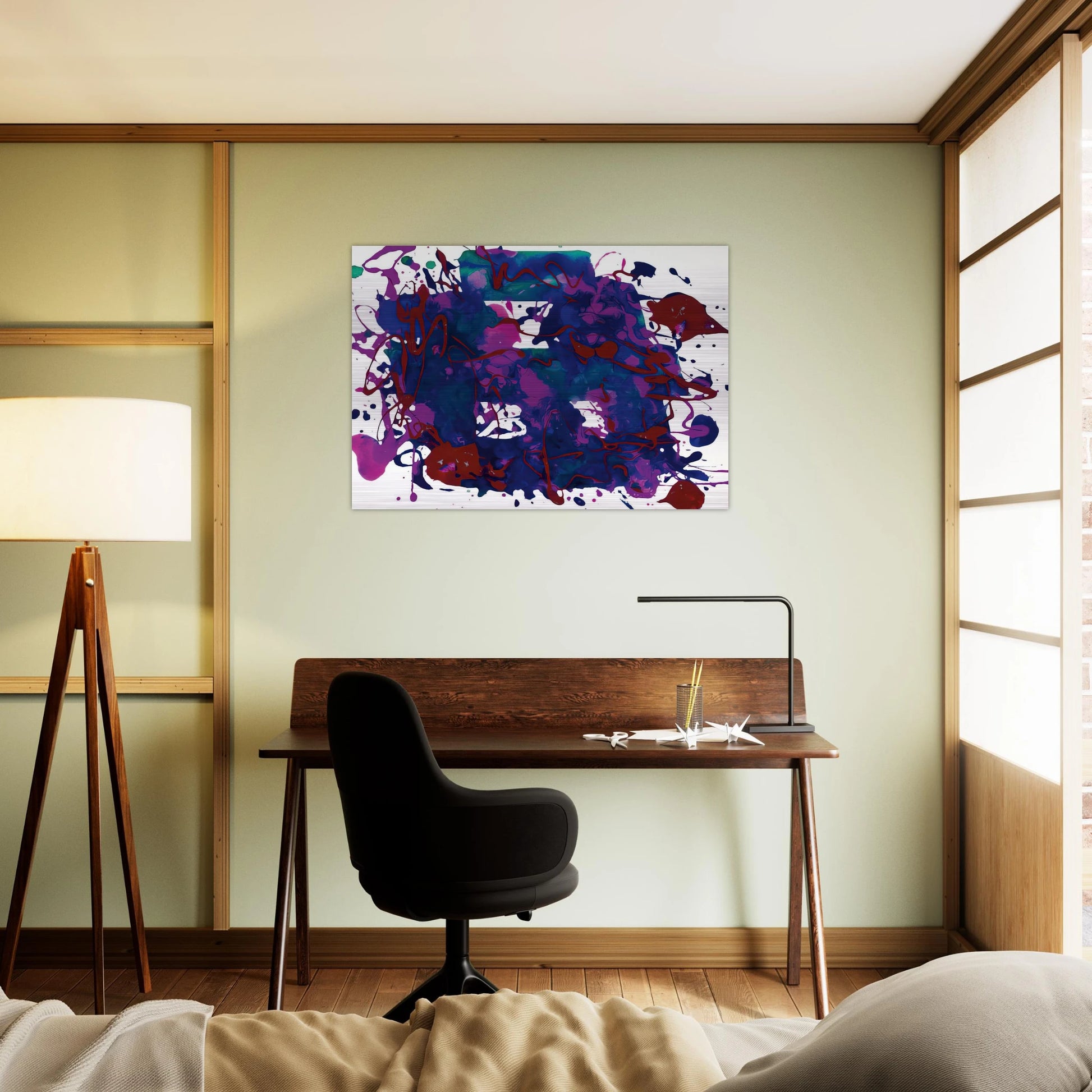 Untitled  SFP94-75  SFF 1749  - Sam Francis Brushed Aluminum Print - 70x100 cm / 28x40 inches | Sam Francis Aluminum Print | Sam Francis Prints