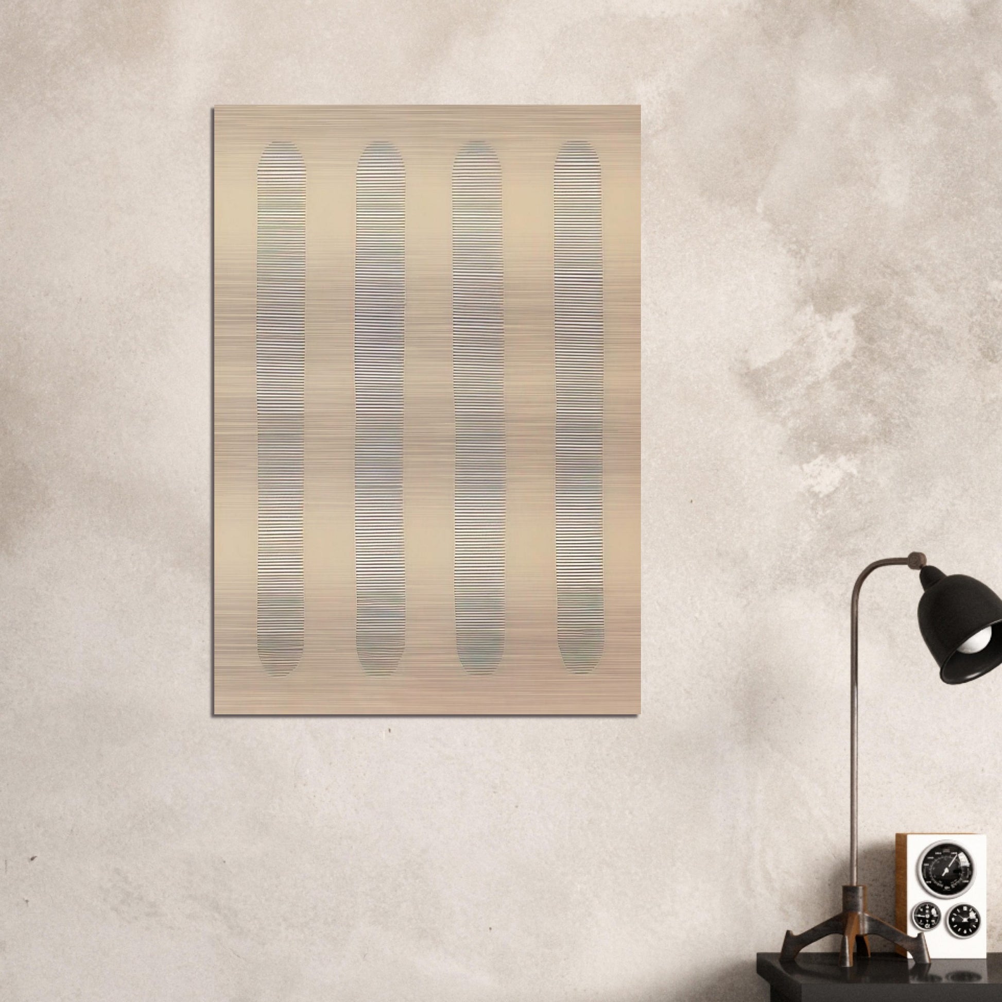 Columns - Agnes Martin Brushed Aluminum Print - 70x100 cm / 28x40 inches | Agnes Martin Aluminum Print | Agnes Martin Prints
