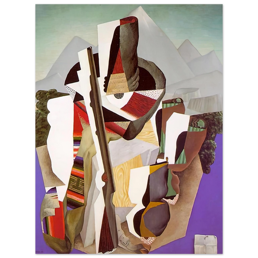Diego Rivera - ZAPATISTA LANDSCAPE THE GUERRILLA 1915  75x100 cm / 30x40inches Fine Art Poster