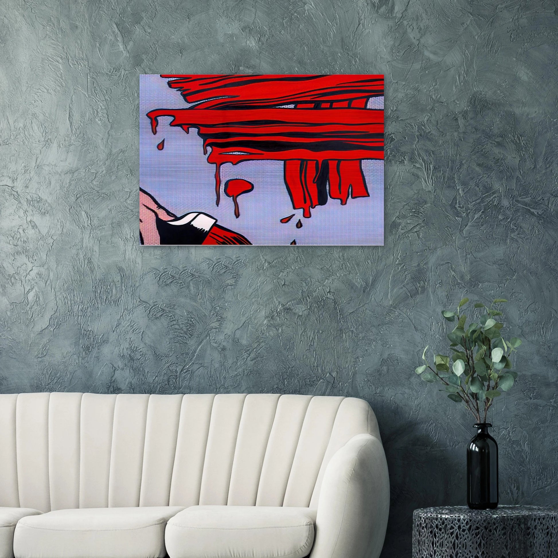 BRUSHSTROKES 1965 - Roy Lichtenstein Brushed Aluminum Print - 70x100 cm / 28x40 inches | Roy Lichtenstein Aluminum Print | Roy Lichtenstein Prints