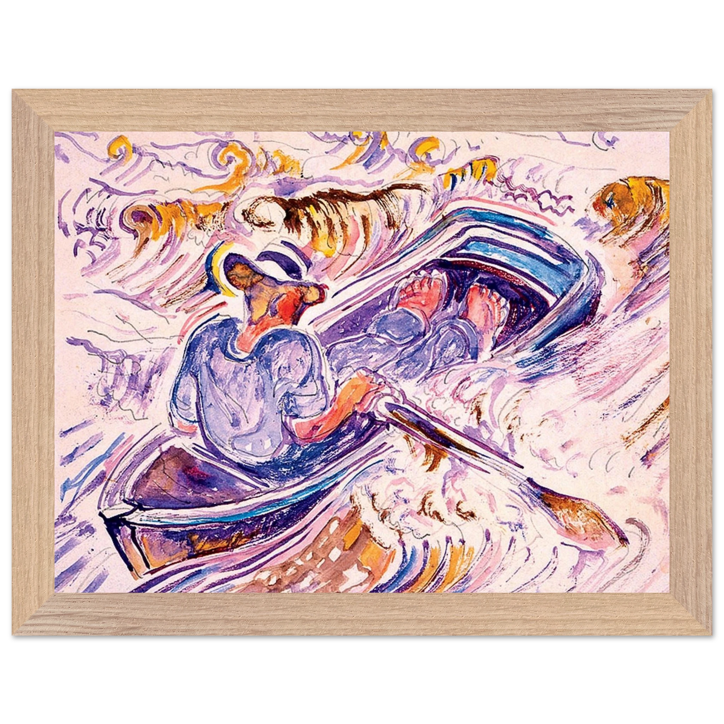 Walter Inglis Anderson - Walter Anderson Wall art - 21x29.7 cm / 8x12" - Premium Wooden Framed Poster With Fine Art Paper-canvas - Black frame