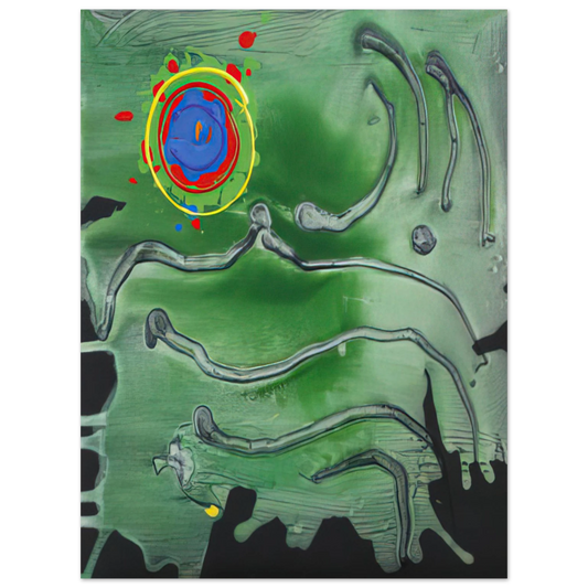 John Hoyland - Green Sea Moon - 2006  75x100 cm / 30x40inches Fine Art Poster