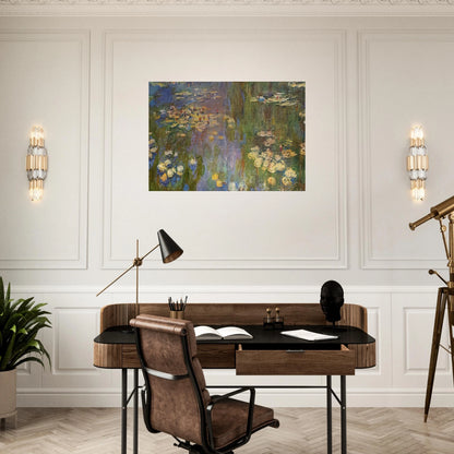 Water Lilies - claude monet Brushed Aluminum Print - 70x100 cm / 28x40 inches | claude monet Aluminum Print | claude monet Prints