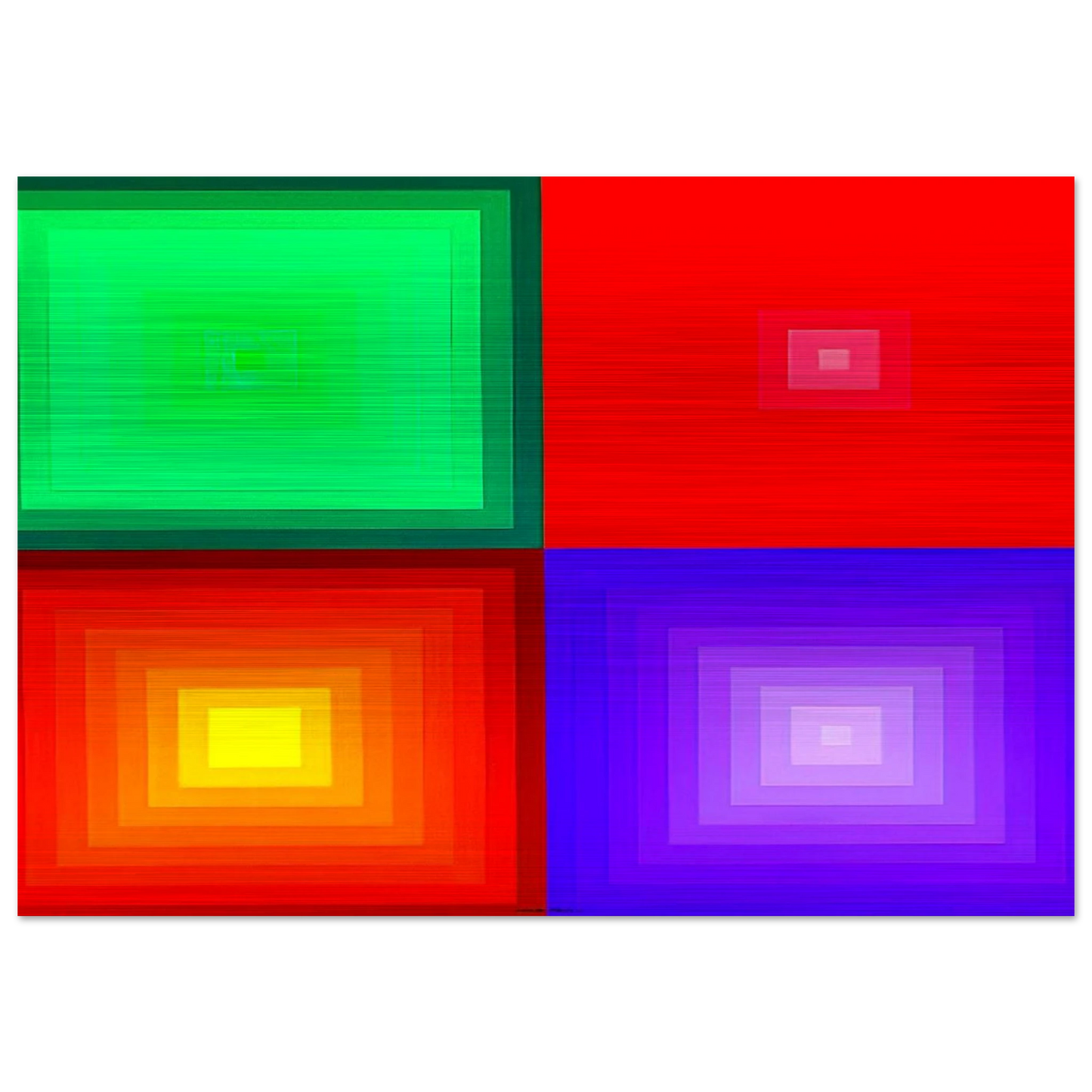 DVA-DVA - 1986 - Victor Vasarely Brushed Aluminum Print - 70x100 cm / 28x40 inches | Victor Vasarely Aluminum Print | Victor Vasarely Prints