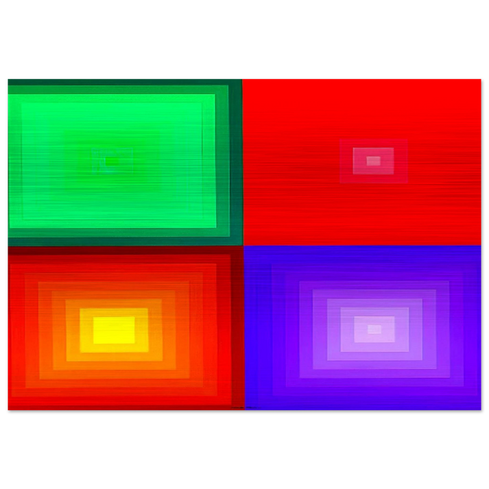 DVA-DVA - 1986 - Victor Vasarely Brushed Aluminum Print - 70x100 cm / 28x40 inches | Victor Vasarely Aluminum Print | Victor Vasarely Prints
