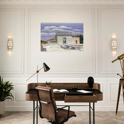 Saltillo Mansion - Edward Hopper Brushed Aluminum Print - 70x100 cm / 28x40 inches | Edward Hopper Aluminum Print | Edward Hopper Prints