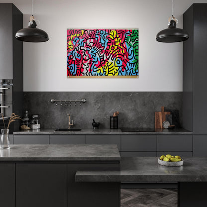 UNTITLED 1987 - Keith Haring Acrylic Print - 70x100 cm / 28x40″ inches