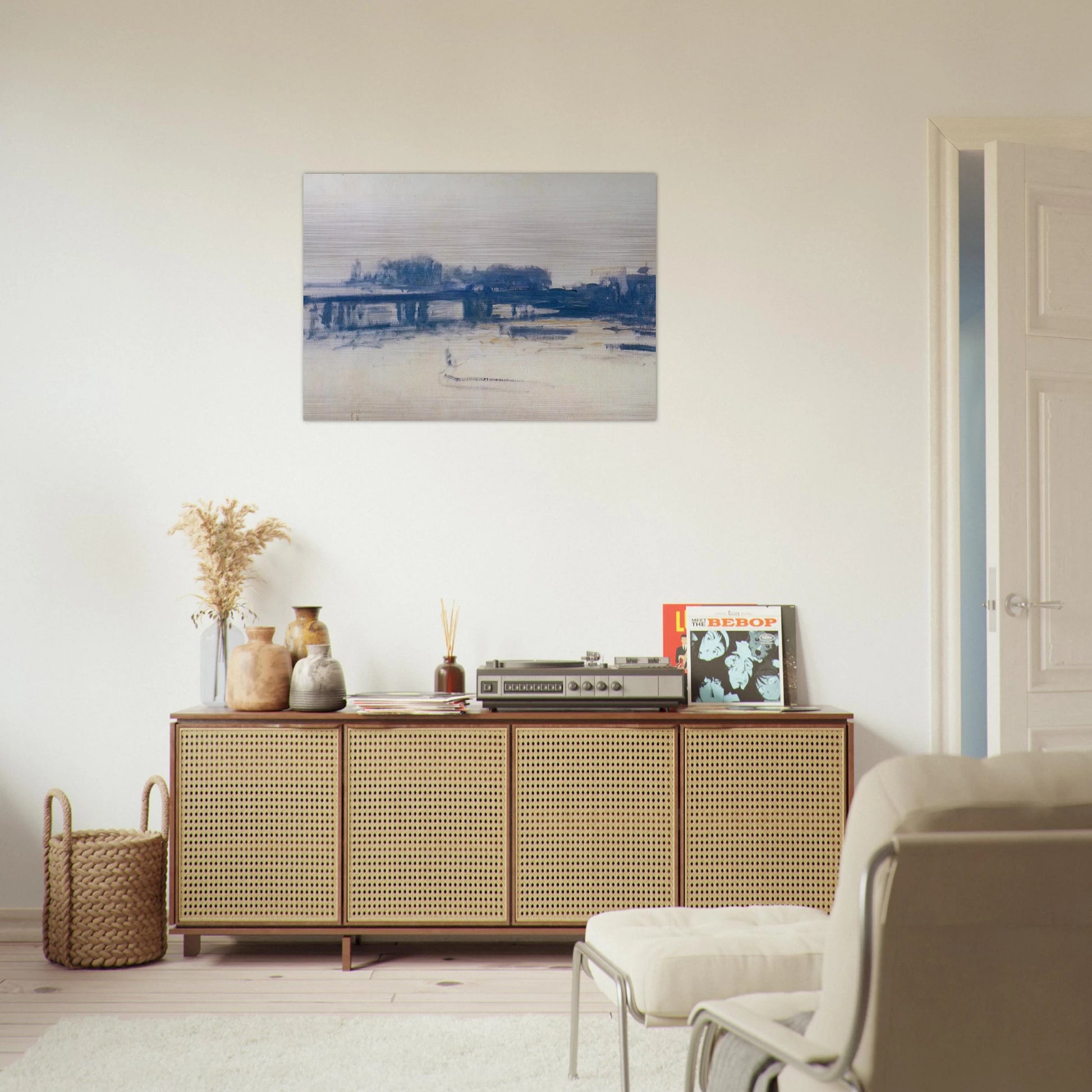 Charing Cross Bridge study - claude monet Brushed Aluminum Print - 70x100 cm / 28x40 inches | claude monet Aluminum Print | claude monet Prints