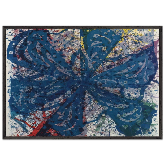 Untitled  L L233 G 820  - Sam Francis 70x100 cm / 28x40 inches Framed Art Print – Black Wooden Frame
