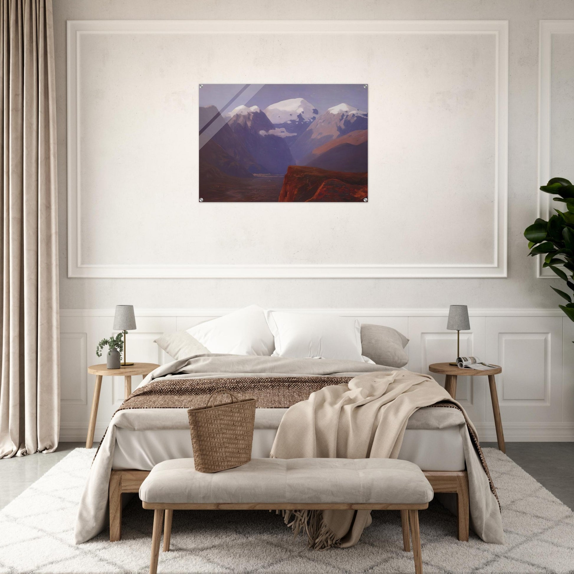 Snow tops - Arkhyp Kuindzhi Acrylic Print - 70x100 cm / 28x40″ inches | Arkhyp Kuindzhi Wall Art | Arkhyp Kuindzhi Prints