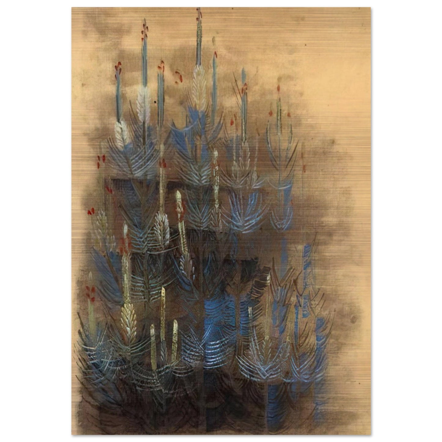 Young forest pine in bloom - 1947 - Morris Graves Brushed Aluminum Print - 70x100 cm / 28x40 inches | Morris Graves Aluminum Print | Morris Graves Prints