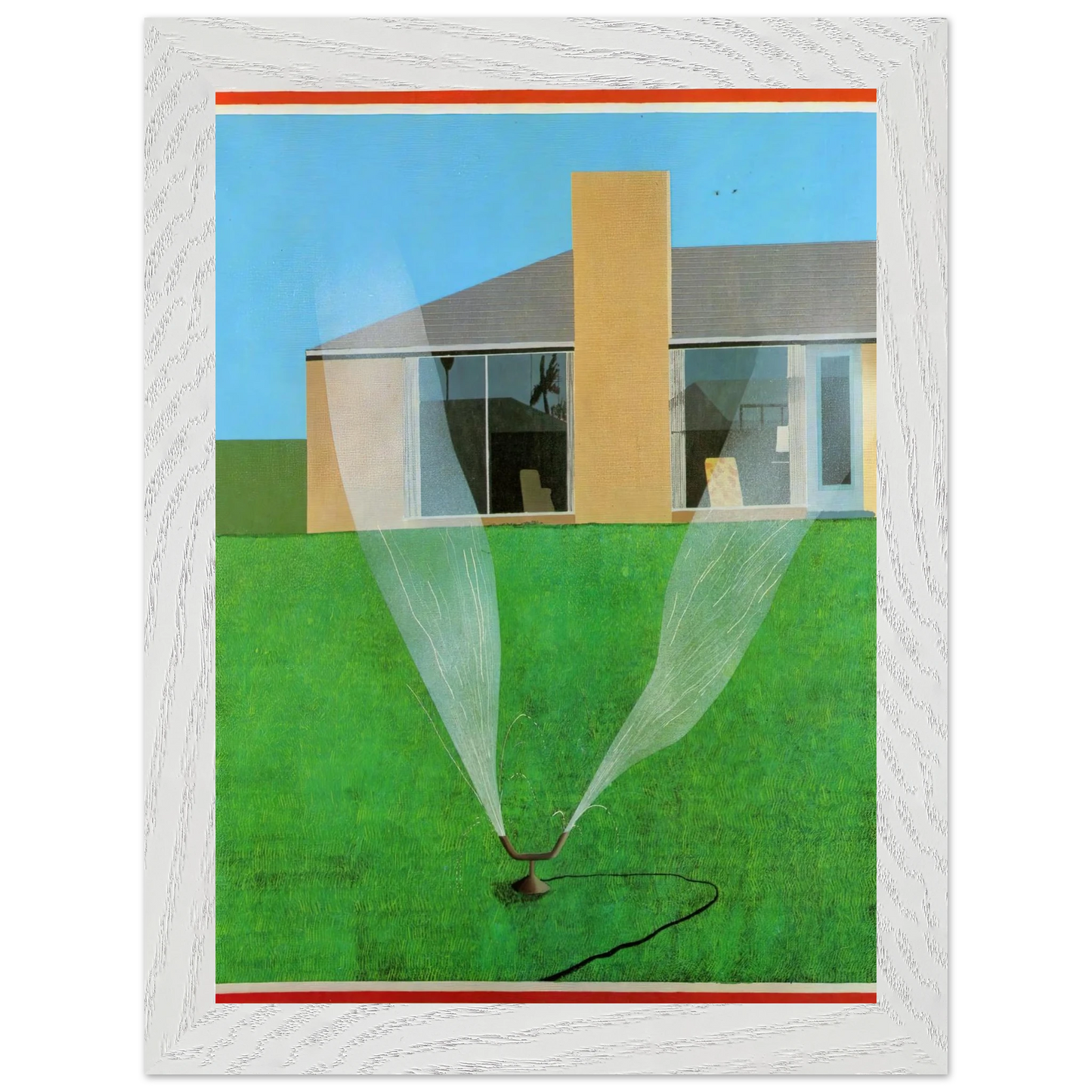David Hockney - David Hockney Wall art - A2 (42 x 59.4  cm) - Premium Wooden Framed Poster With Fine Art Paper-canvas - Black frame